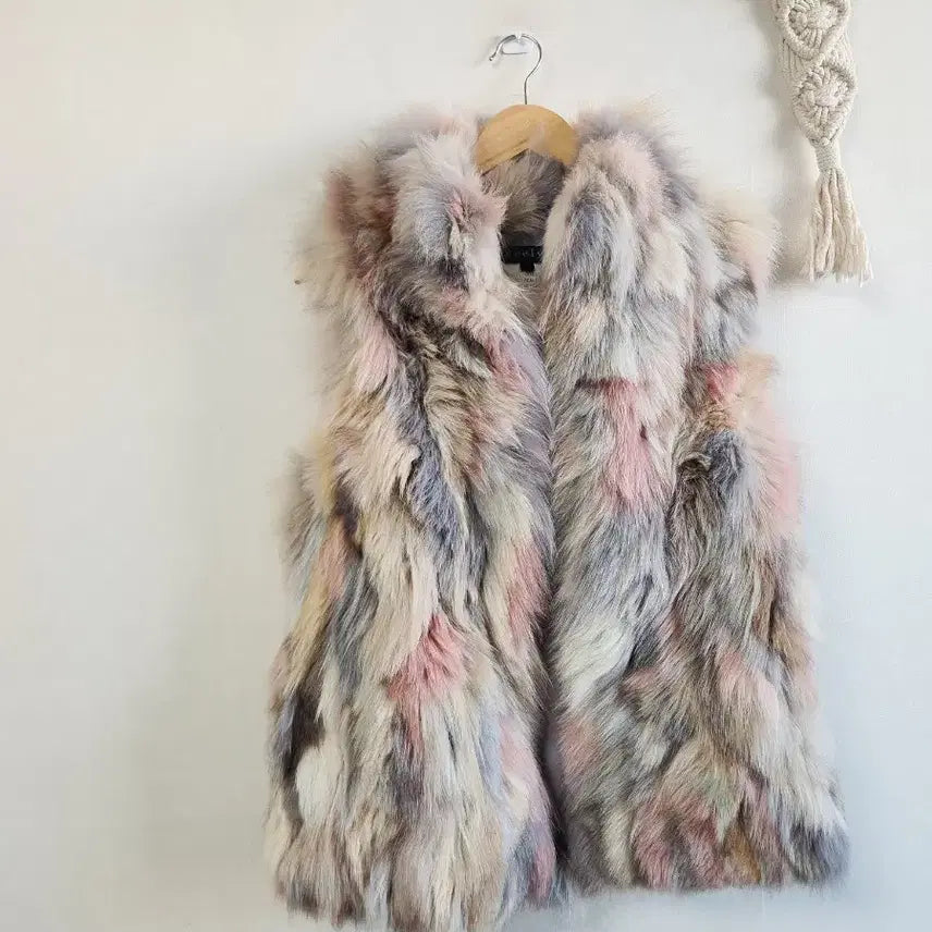 [BUNJANG] JOCELYN Fox Fur Vest / JOCELYN 조세린 컬러 폭스퍼 베스트 s