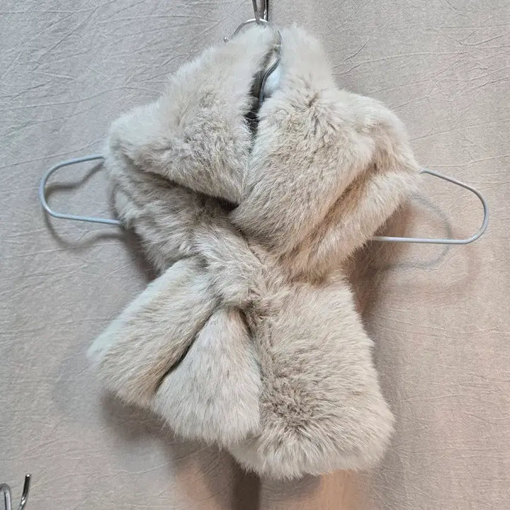 [BUNJANG] Salvatore Ferragamo Lapin Fur Muffler / 미사용급 Salvatore Ferragamo 라팽 퍼 머플실크 안감실크