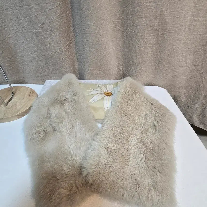 [BUNJANG] Salvatore Ferragamo Lapin Fur Muffler / 미사용급 Salvatore Ferragamo 라팽 퍼 머플실크 안감실크