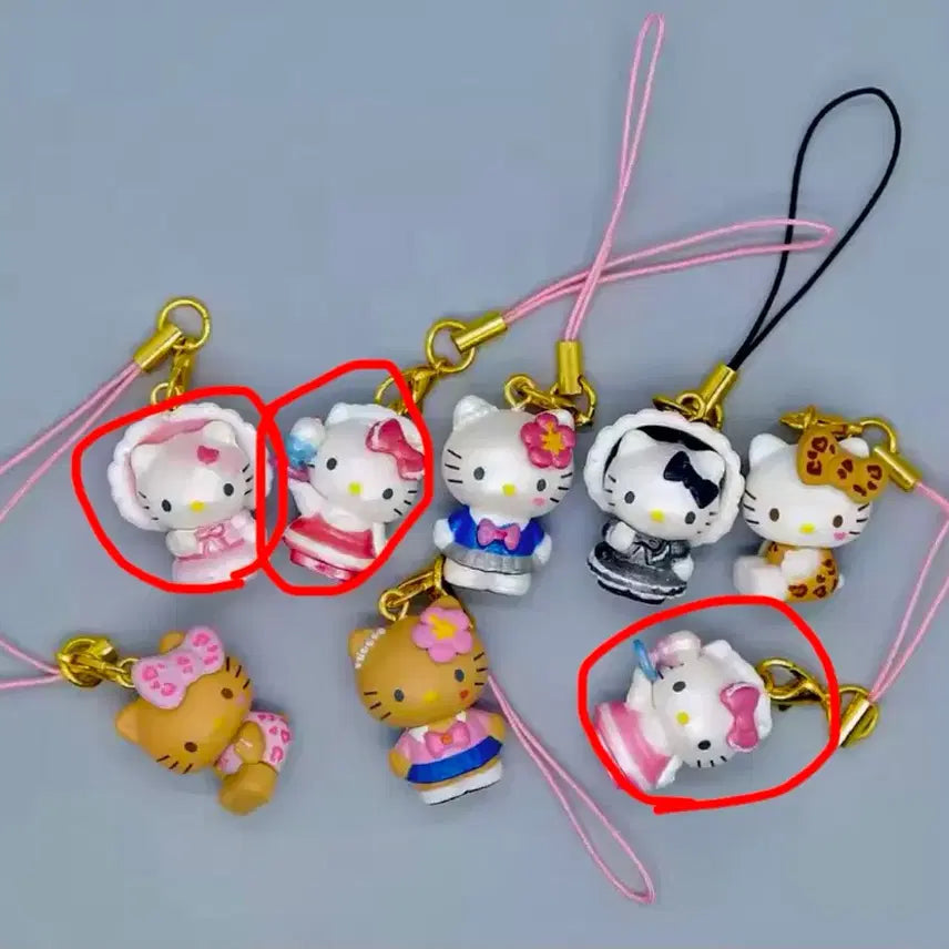 [BUNJANG] Hello Kitty Bundle Set Keyring / 헬로키티 핸드폰줄 새상품 키링 일괄