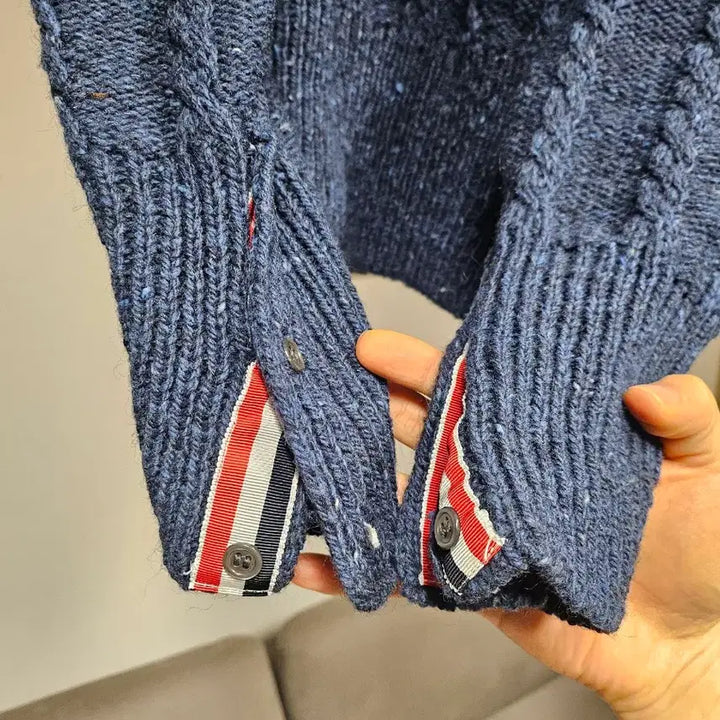 [BUNJANG] Thom Browne Cable Knit Sweater / Thom Browne 네이비 케이블 니트