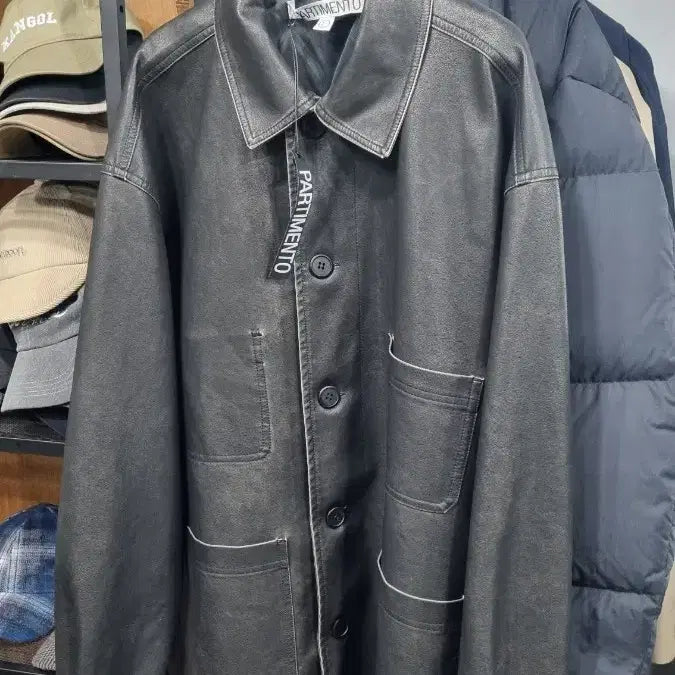 [BUNJANG] Partimento Leather Oversized Jacket / 파르티멘토)) 레더 오버사이즈 자켓 105~110(가슴단면65) 새제품