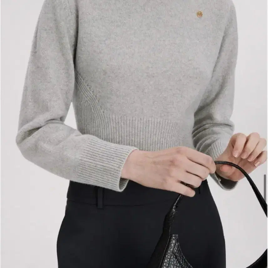 [BUNJANG] RECTO Ribbed Wool Cut Detail Round Knit / 렉토니트 ribbed wool cut detail round knit