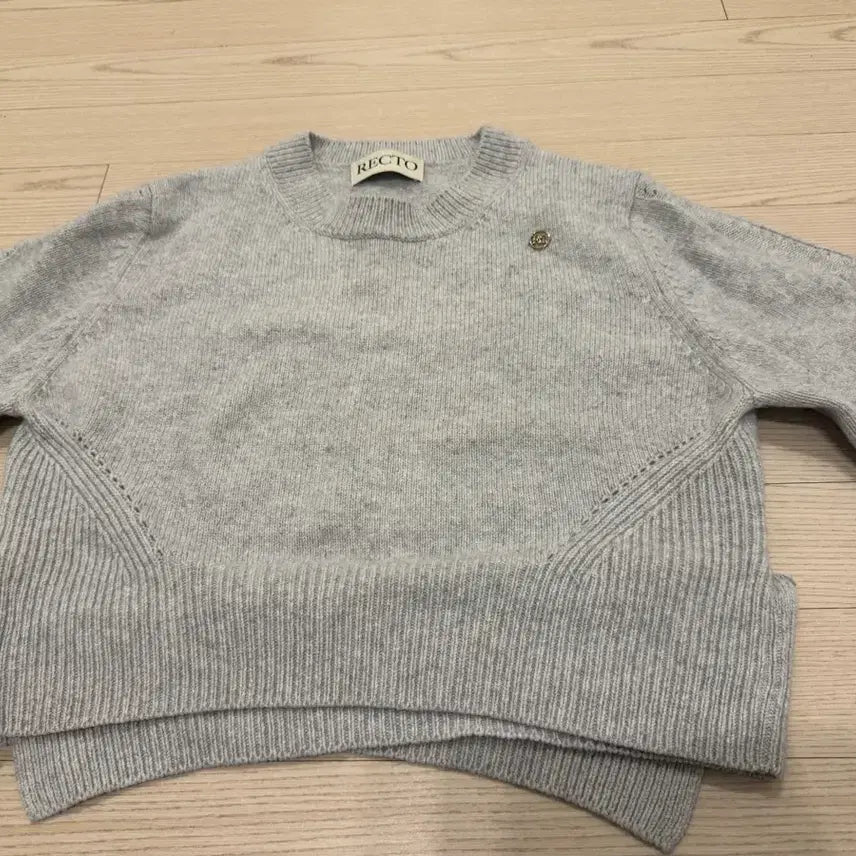 [BUNJANG] RECTO Ribbed Wool Cut Detail Round Knit / 렉토니트 ribbed wool cut detail round knit
