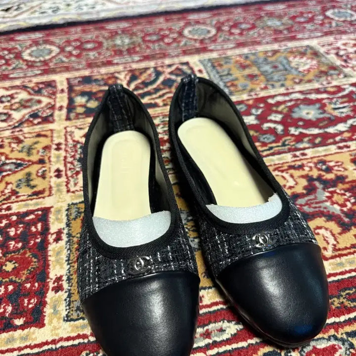 [BUNJANG] Black Tweed Flat Shoes 235-240 / 오늘까지) 블랙 트위드 플랫슈즈 235~240