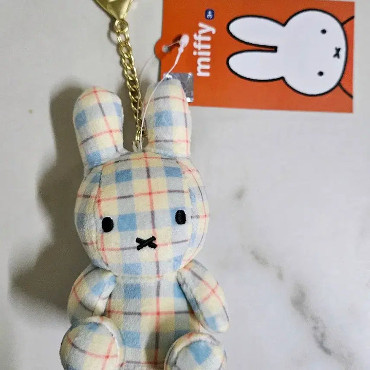 [BUNJANG] Miffy Check Doll Keyring / (정품) 체크미피 인형 키링