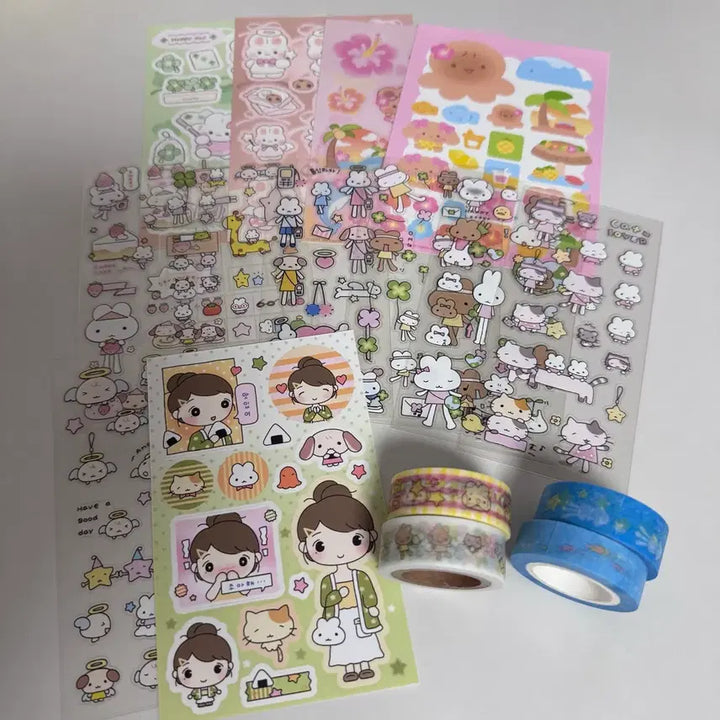[BUNJANG] Imgurumi Sticker and Washi Tape Bundle Set / 아임구르미 스티커, 마테 일괄