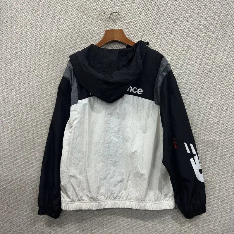 [BUNJANG] New Balance Casual Color Block Windbreaker Jacket L / 뉴발란스 캐주얼 배색 윈드브레이커 바람막이 L A06246