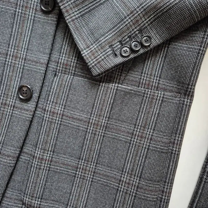 [BUNJANG] Solid Homme Checkered Blazer and Slacks Set / 솔리드옴므 체크 셋업(블레이저, 슬랙스)