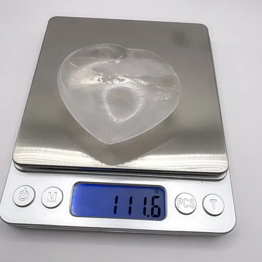 [BUNJANG] Rainbow Heart Crystal Stone with Stand / [천연원석]레인보우 하트 수정 원석