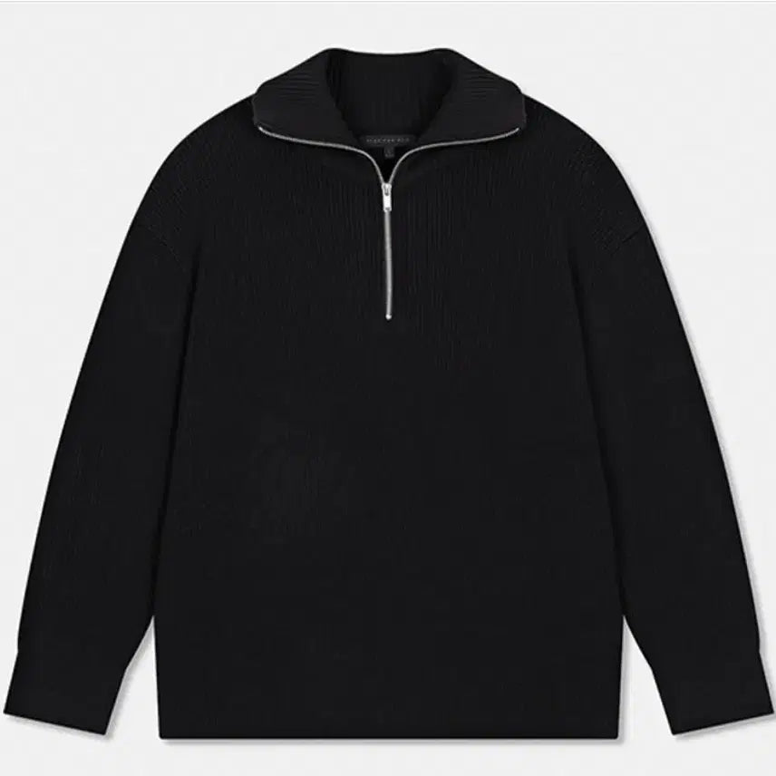 [BUNJANG] Spao Half-Zip Sweater Black Large / 스파오 반집업 스웨터 블랙 라지