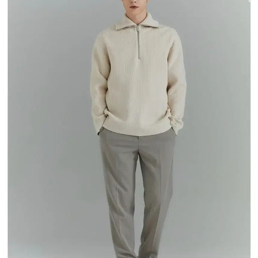 [BUNJANG] Spao Half-Zip Sweater Black Large / 스파오 반집업 스웨터 블랙 라지