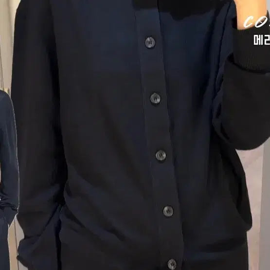 [BUNJANG] COS Funnel Neck Cardigan Navy / [M] COS 코스 퍼널넥 가디건 네이비