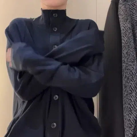 [BUNJANG] COS Funnel Neck Cardigan Navy / [M] COS 코스 퍼널넥 가디건 네이비