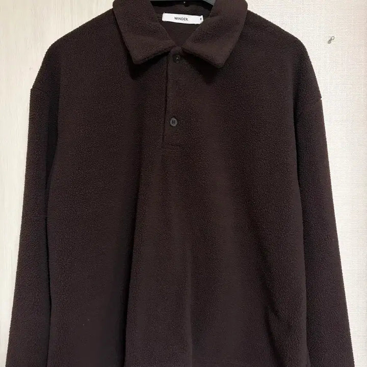 [BUNJANG] Winder Shearing Fleece Polo Brown L / 윈더 winder 시어링 플리스 폴로 브라운 L