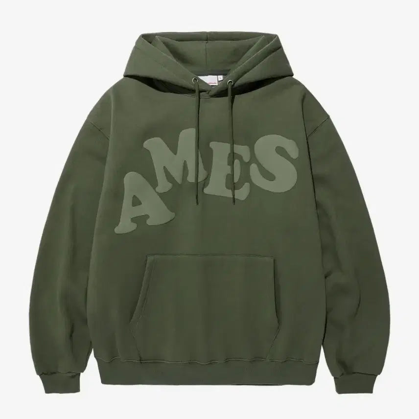 [BUNJANG] AMES WORLDWIDE BIG TYPO HOODIE - Khaki / 아메스 월드와이드 BIG TYPO HOODIE - khaki