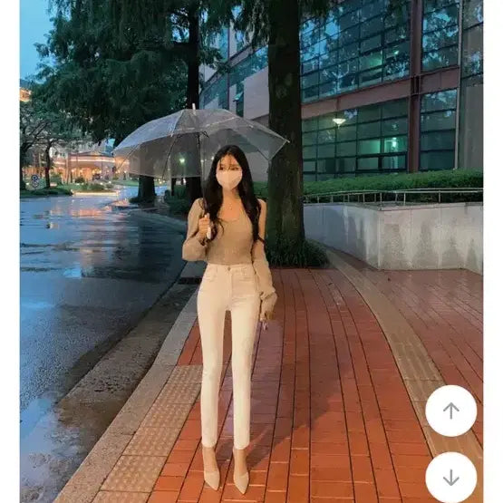 [BUNJANG] Second Second Ivory Straight Leg Cotton Pants / 세컨드세컨 일자팬츠 면바지 아이보리 에이블리