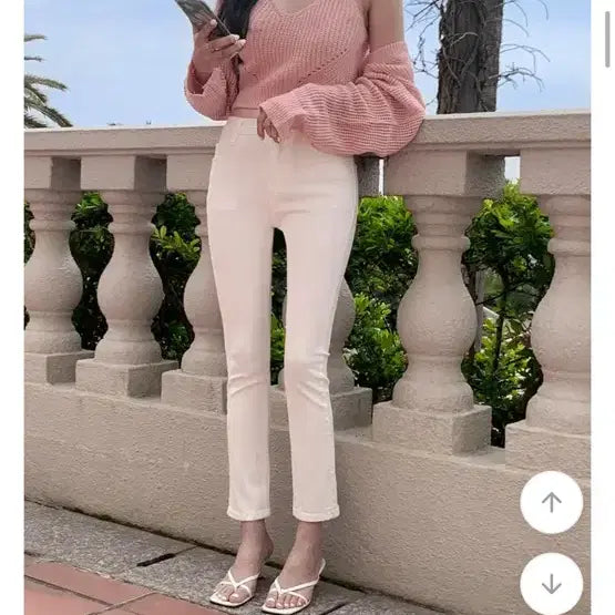 [BUNJANG] Second Second Ivory Straight Leg Cotton Pants / 세컨드세컨 일자팬츠 면바지 아이보리 에이블리