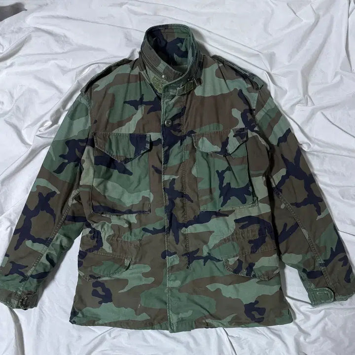 [BUNJANG] Military Woodland Camo M65 Field Jacket / 80s 미군 우드랜드 카모 m65 필드자켓