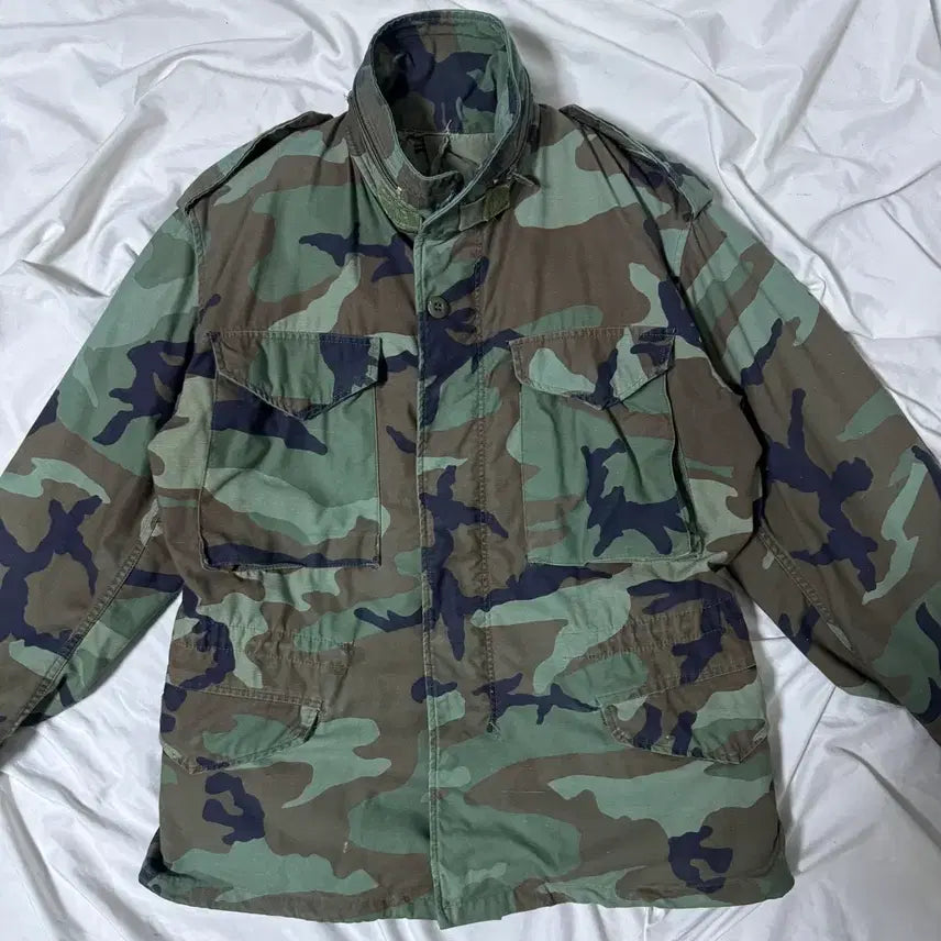[BUNJANG] Military Woodland Camo M65 Field Jacket / 80s 미군 우드랜드 카모 m65 필드자켓