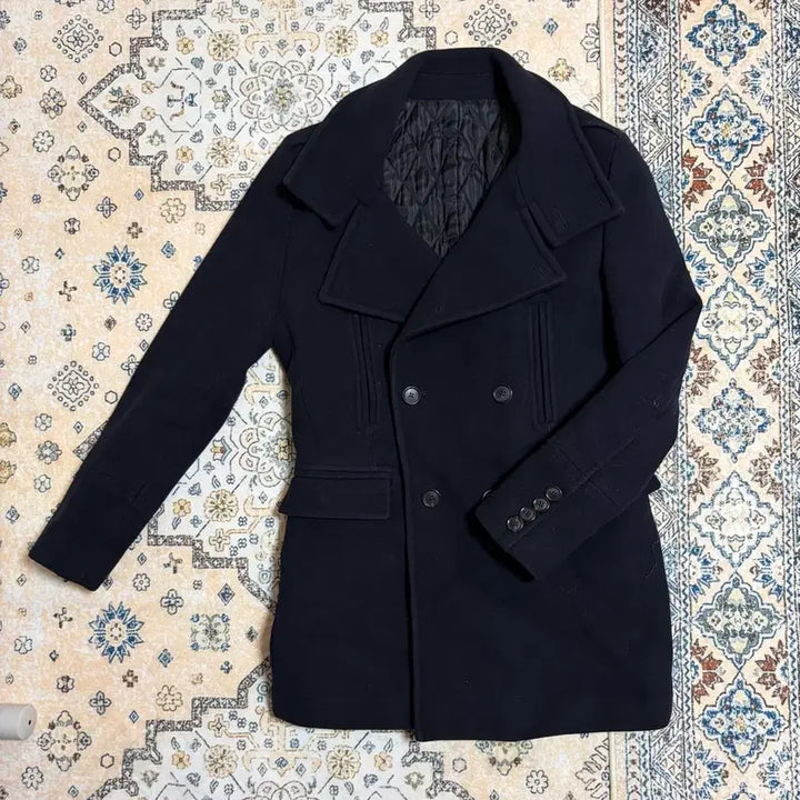 [BUNJANG] System Navy Double Coat Pea Coat / [상태A 95-100] 시스템 네이비 더블코트 피코트