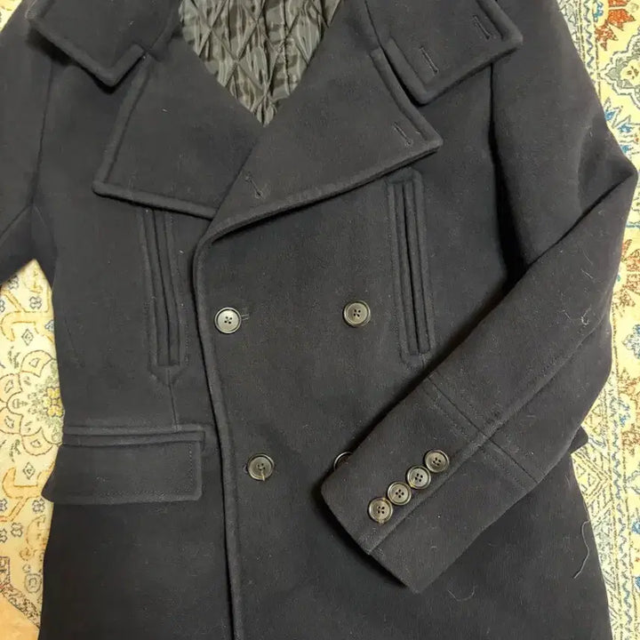 [BUNJANG] System Navy Double Coat Pea Coat / [상태A 95-100] 시스템 네이비 더블코트 피코트