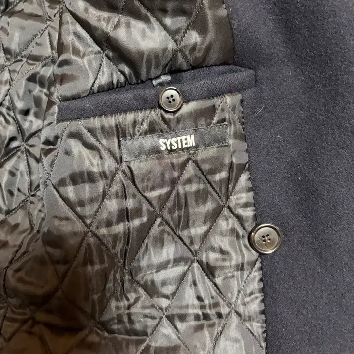 [BUNJANG] System Navy Double Coat Pea Coat / [상태A 95-100] 시스템 네이비 더블코트 피코트