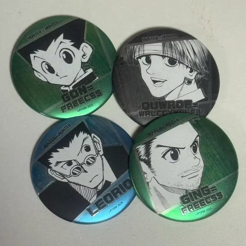 [BUNJANG] Hunter x Hunter Gon/Chrollo/Jin/Leorio Can Badges / 헌터헌터 곤 클로로 진 레오리오 원화 캔뱃지 양도