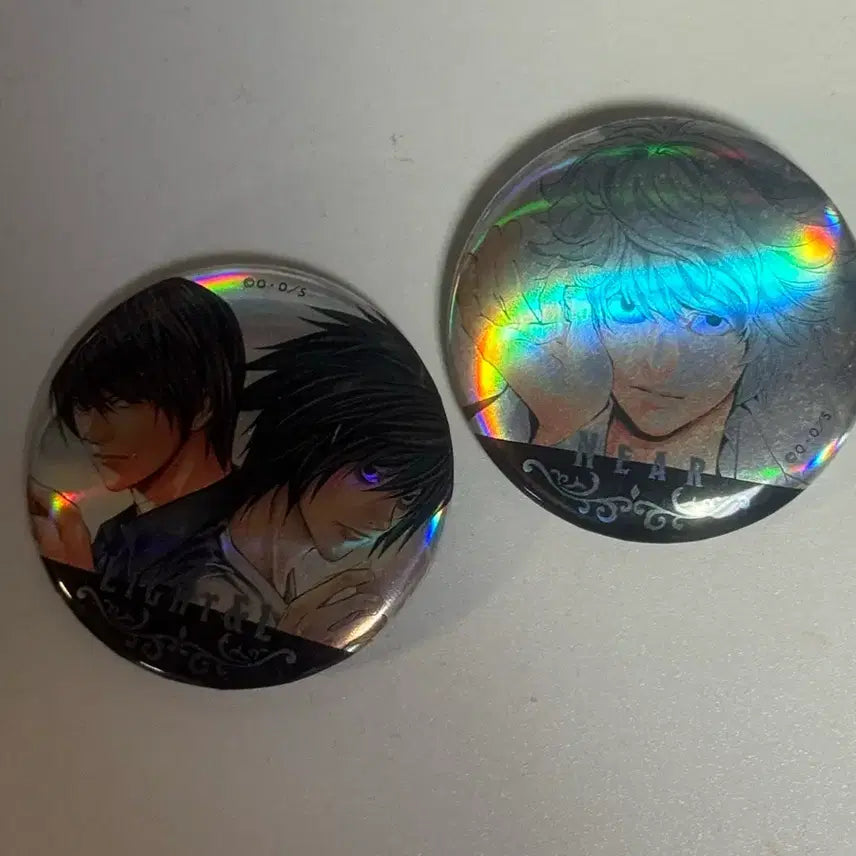 [BUNJANG] Death Note L, Light, Near Bundle Set Can Badge / 데스노트 엘 라이토 니아 캔뱃지 일괄 앙도