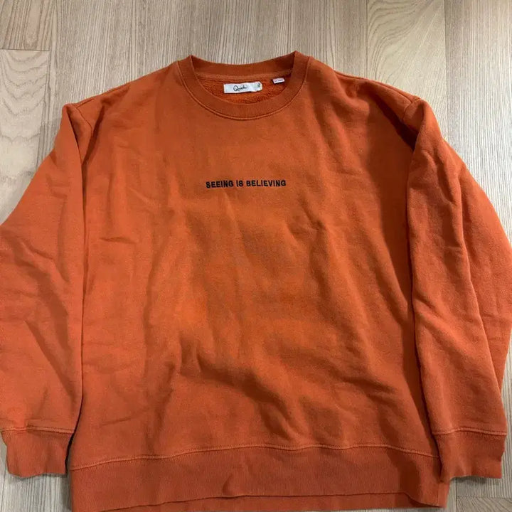 [BUNJANG] American Fabric Orange Sweatshirt (M) / 미국 원단 오렌지 맨투맨 M사이즈 팔아요!
