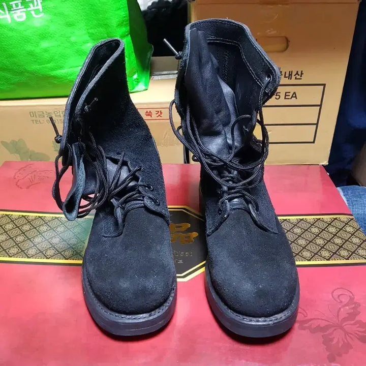 [BUNJANG] ROK Marine Corps Combat Boots 1986 / 해병대 세무 워커 전투화 군화 86년 264W 11.0W 판매