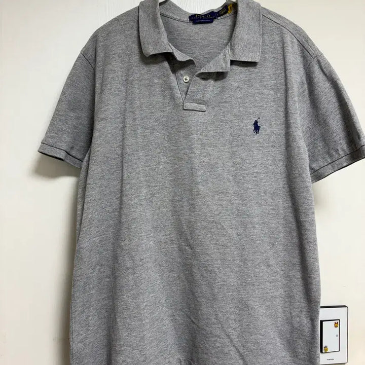 [BUNJANG] Polo Ralph Lauren Grey PK Collar T-shirt L Size / (QR인증)폴로 그레이 PK 카라티