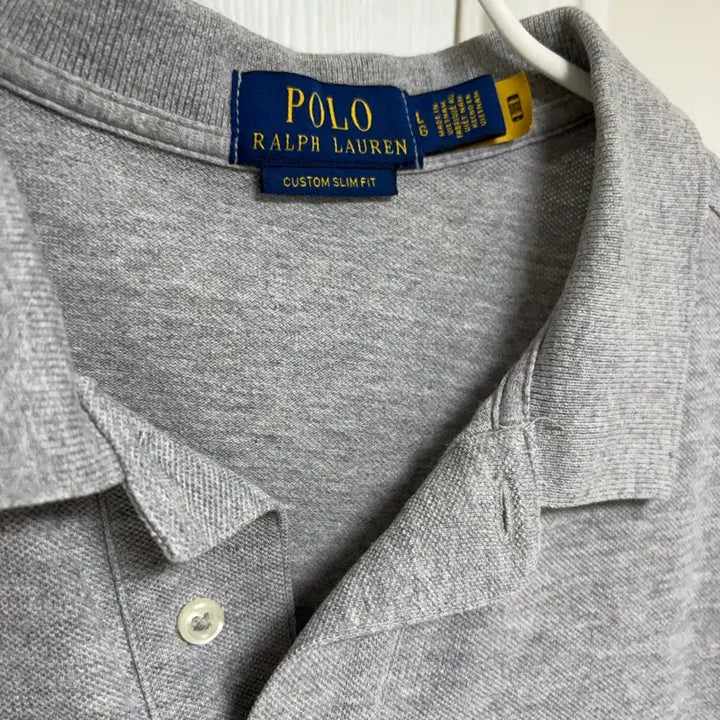 [BUNJANG] Polo Ralph Lauren Grey PK Collar T-shirt L Size / (QR인증)폴로 그레이 PK 카라티
