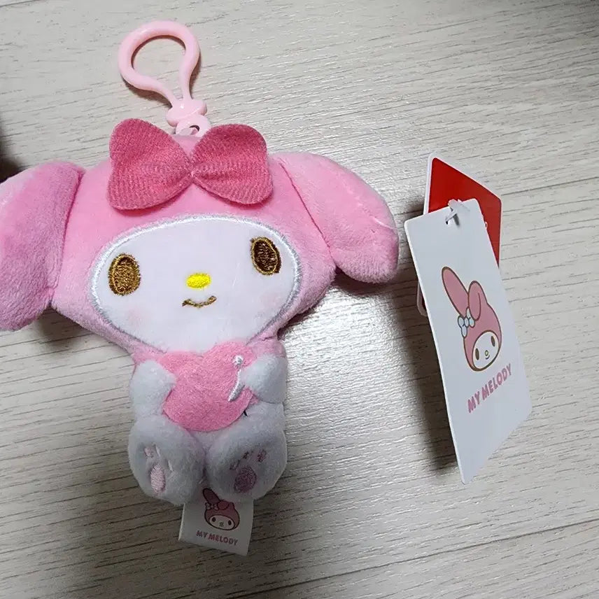 [BUNJANG] Kuromi &amp; My Melody Plush Keychain Set (Authentic) / (정품) 쿠로미/마이멜로디 인형 키링