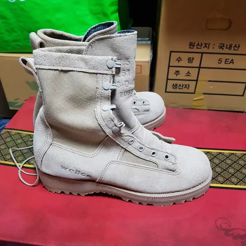 [BUNJANG] Wellco Desert Boots Combat Boots 7.5W / 웰코 사막화 전투화 군화 부츠 7.5W 판매