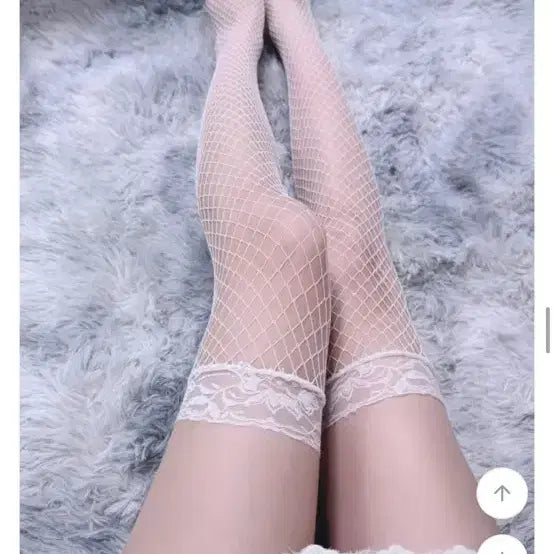 [BUNJANG] Bundle Set Lace Thigh High Stockings / 레이스 망사 허벅지 밴드스타킹 2개 일괄