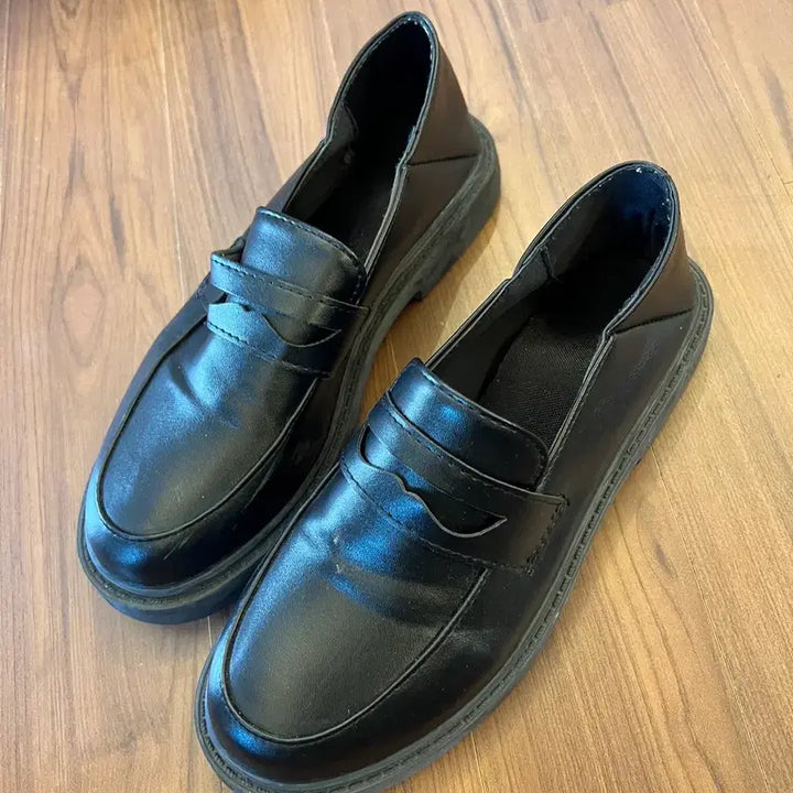 [BUNJANG] Black Loafer Shoes / 블랙 로퍼 단화