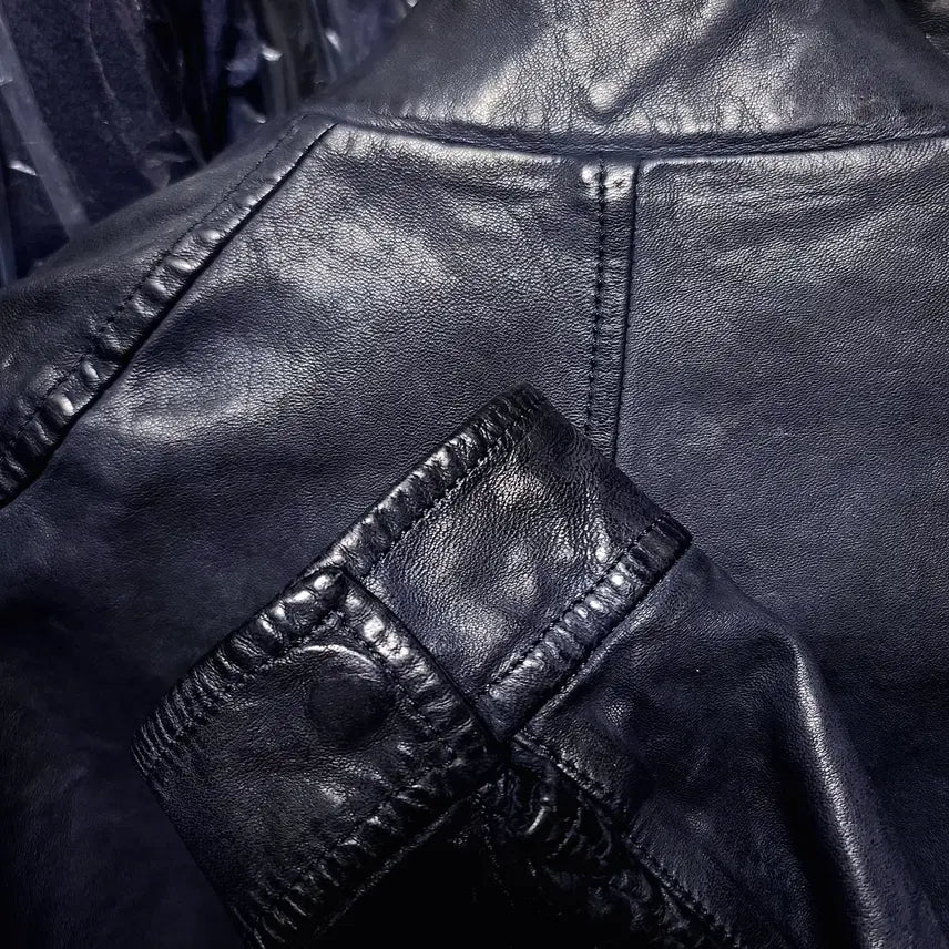 [BUNJANG] TIME HOMME Italian Lambskin Blouson Jacket / 타임옴므/TIME HOMME 메인 이태리 양가죽 블루종 자켓/100