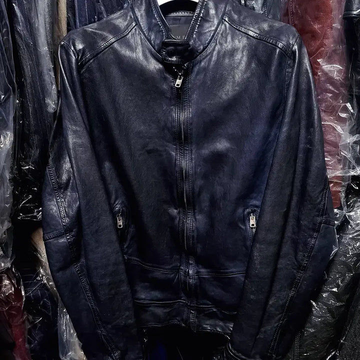 [BUNJANG] TIME HOMME Italian Lambskin Blouson Jacket / 타임옴므/TIME HOMME 메인 이태리 양가죽 블루종 자켓/100