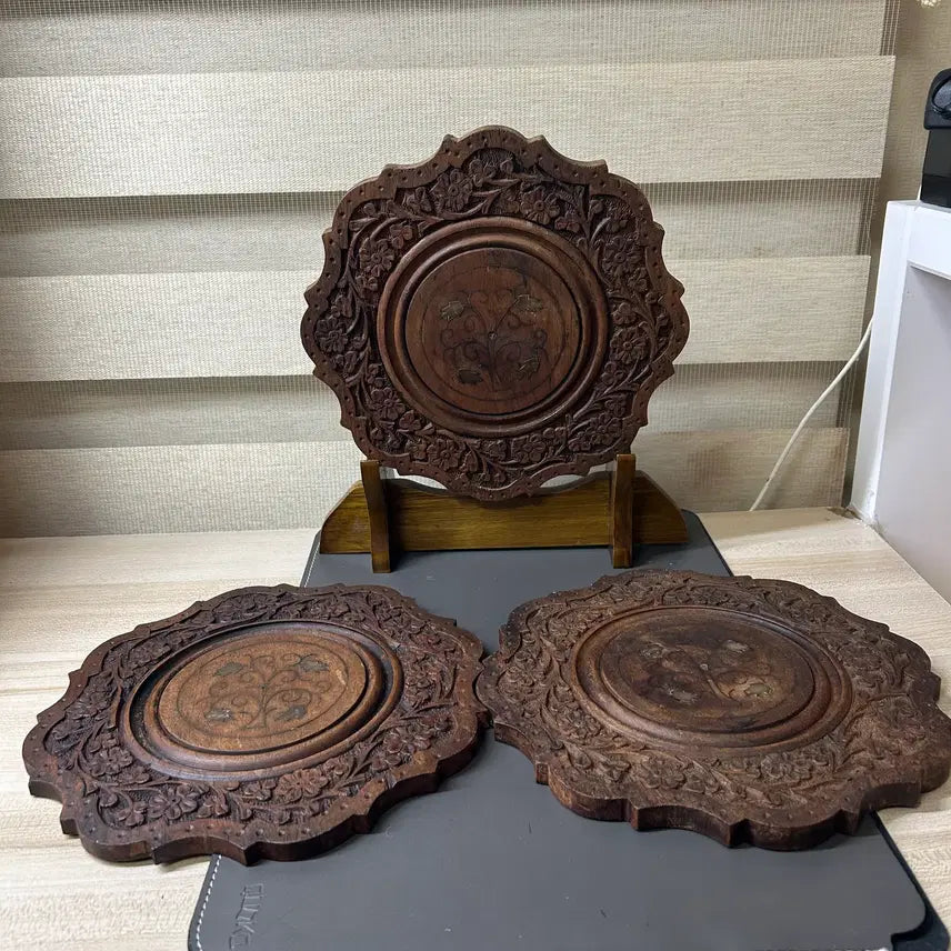 [BUNJANG] Antique Wooden Ornament Set / 고가구 고급문양 (총3개)