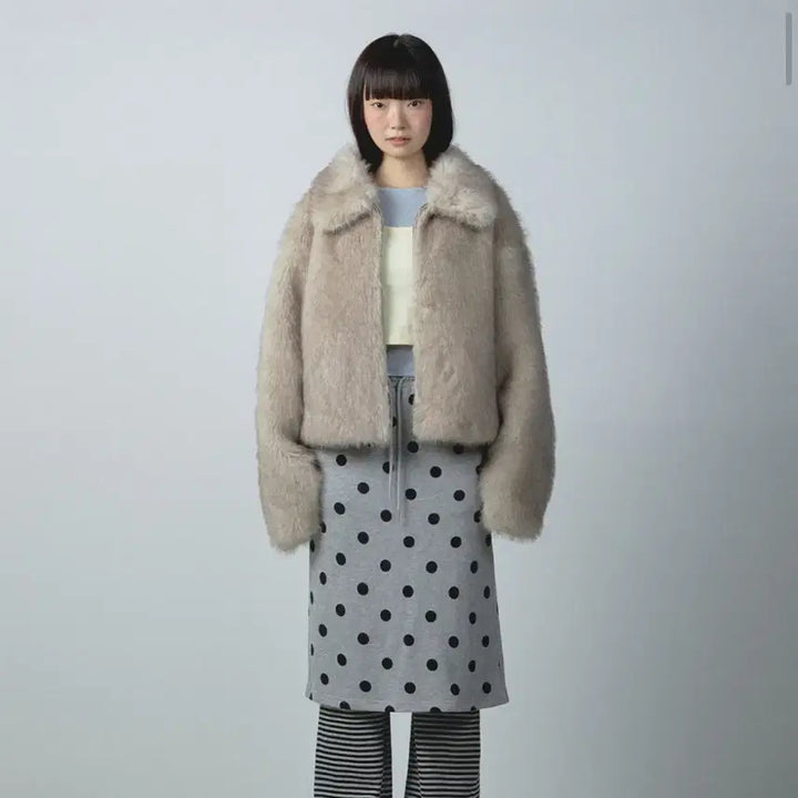 [BUNJANG] YuHee LONG HAIR FUR JACKET / (프리지아 착용)유희 퍼자켓 LONG HAIR FUR JACKET BEI