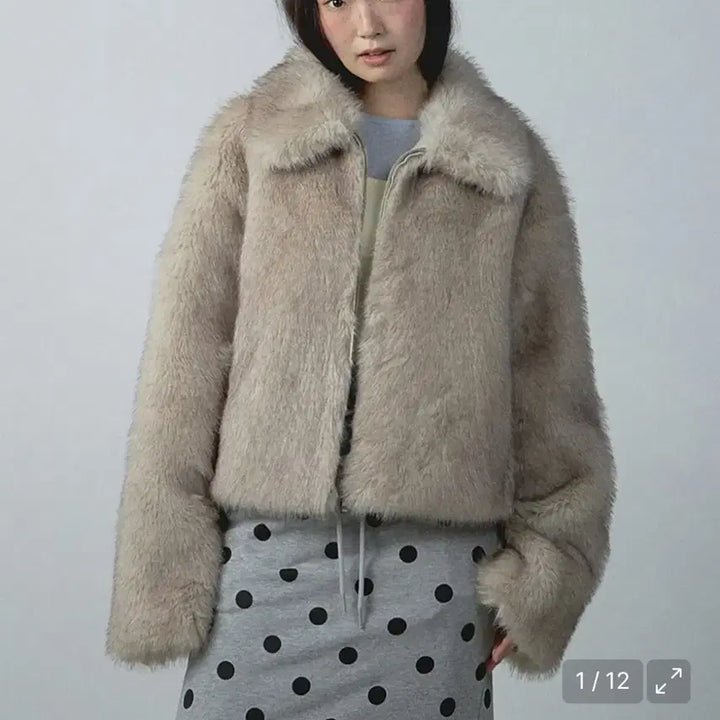 [BUNJANG] YuHee LONG HAIR FUR JACKET / (프리지아 착용)유희 퍼자켓 LONG HAIR FUR JACKET BEI