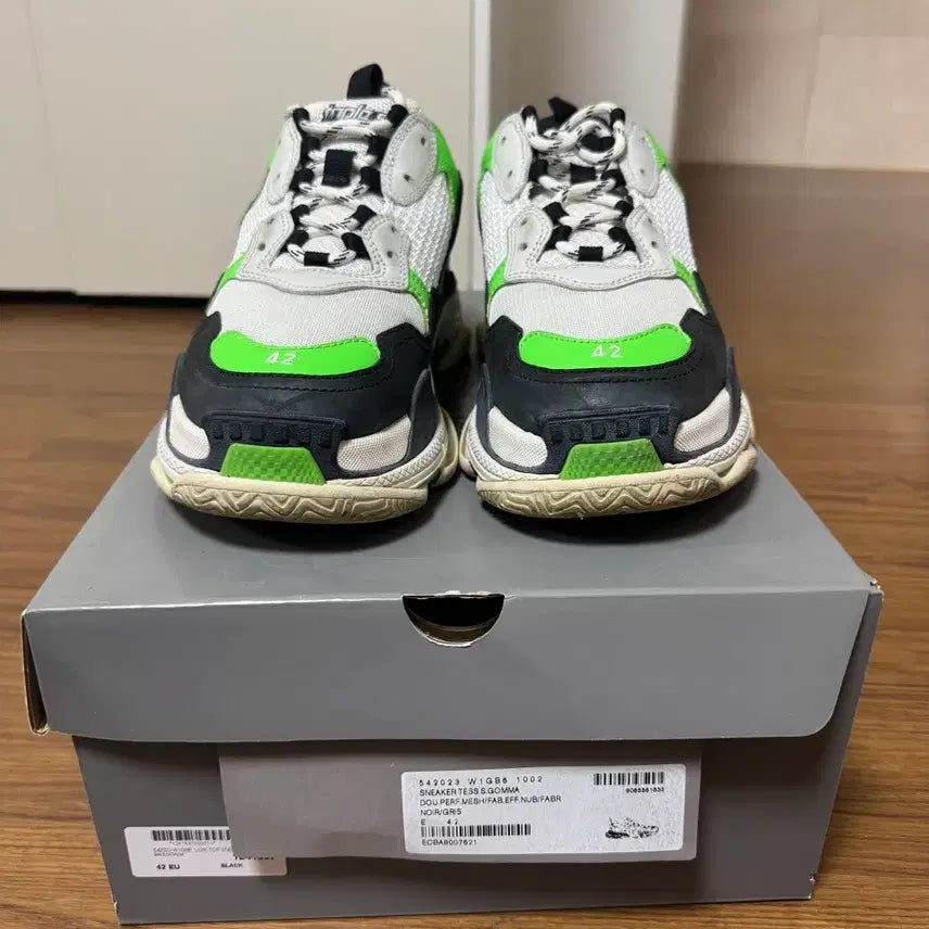 [BUNJANG] Balenciaga Triple S Sneakers Green / 발렌시아가 트리플S 스니커즈 그린 42사이즈
