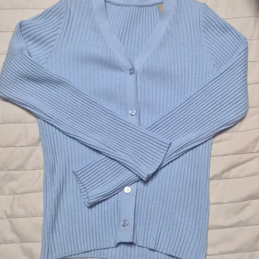 [SOLD OUT] 하늘색 골지 니트 가디건