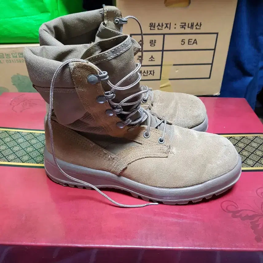 [BUNJANG] Belleville Summer Desert Combat Boots 7W / 베르빌 하계용 사막화 전투화 군화 7W 판매
