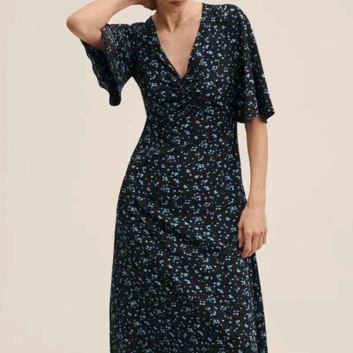 [BUNJANG] MNG Flower Long Dress (Size M) / MNG 플라워 롱 원피스 M