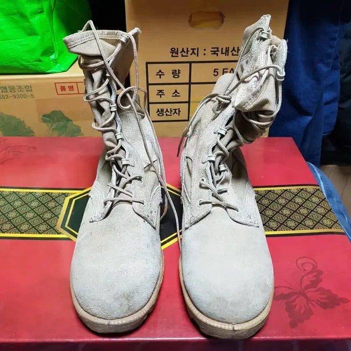 [BUNJANG] Combat Boots 7.5W / 웰코 하계용 사막화 전투화 군화 파나마솔 7.5W 판매