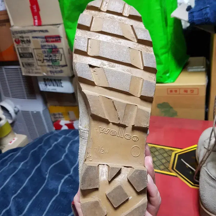 [BUNJANG] Combat Boots 7.5W / 웰코 하계용 사막화 전투화 군화 파나마솔 7.5W 판매