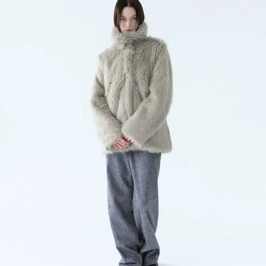 [BUNJANG] Hwi Fog Fur Jacket Light Grey / (당일배송/새상품/택O) hwi 휘 포그 퍼자켓 판매합니다.
