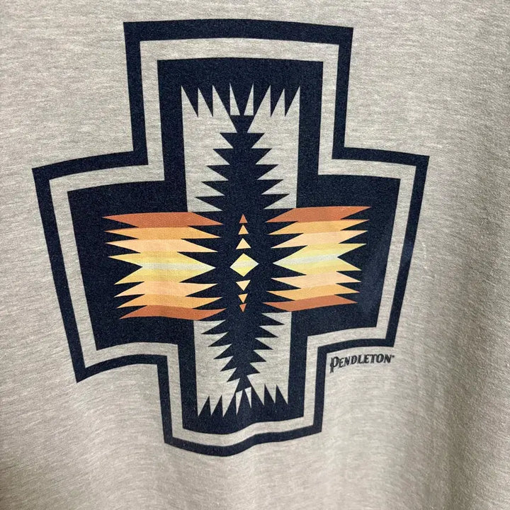 [BUNJANG] Pendleton Native American Navajo Print Sweatshirt / 펜들턴 네이티브 아메리칸 나바호 프린트 맨투맨 스웻셔츠 / 그레이, XL